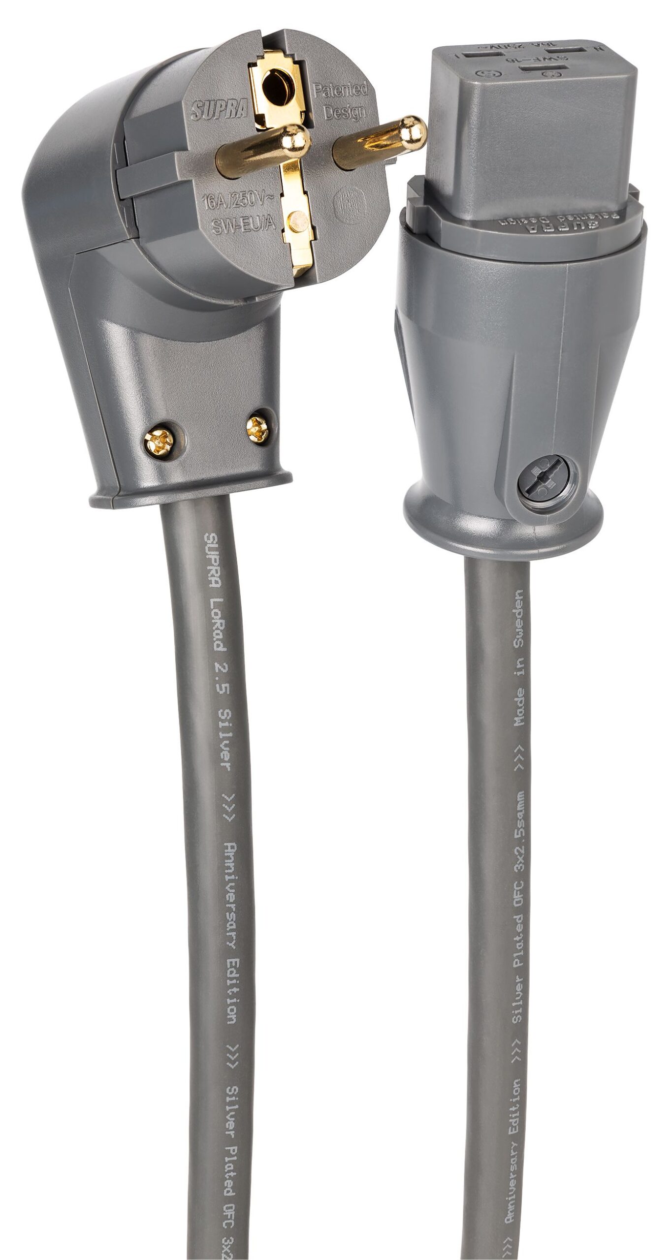 Supra LoRad 2.5 SPC voedingskabel 3 x 2,5 mm2 AWG 13 verzilverd koper - Afbeelding 4