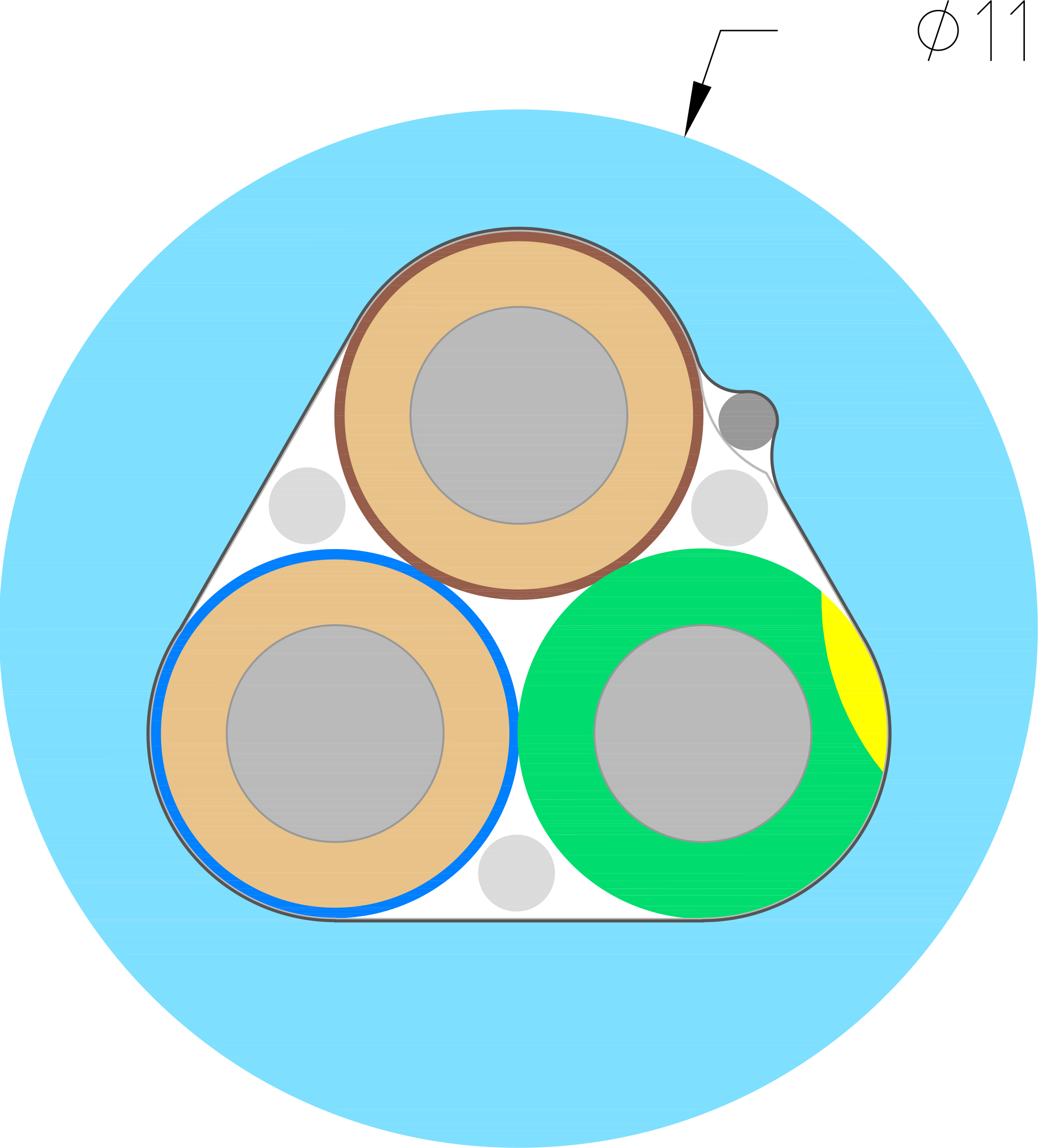 Supra LoRad 2.5 Excalibur B50 voedingskabel 3 x 2,5 mm2 AWG 13 verzilverd koper - Afbeelding 3