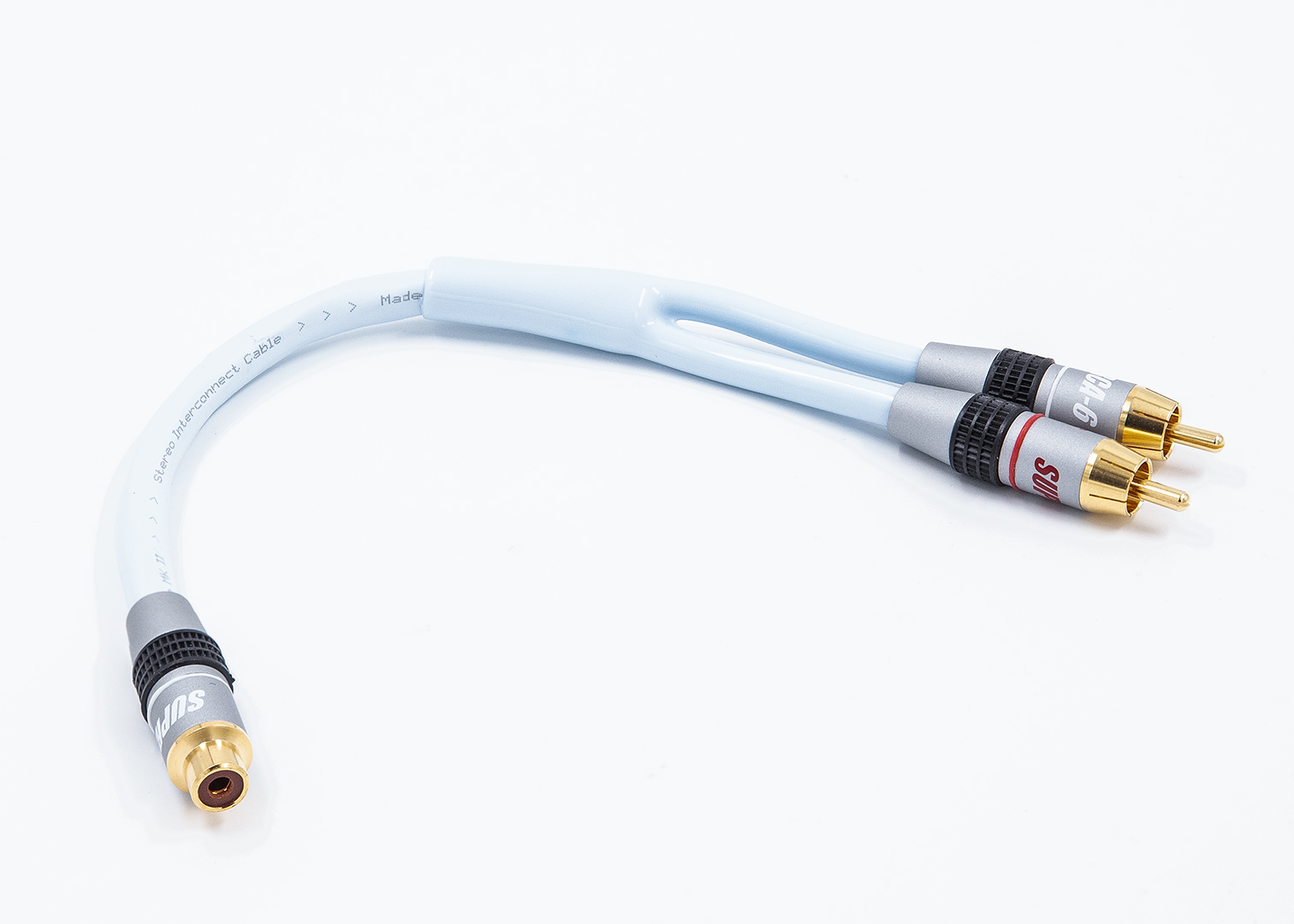 Supra Y-Link adapter 1RCA Female - 2RCA Male 25 cm - Afbeelding 2